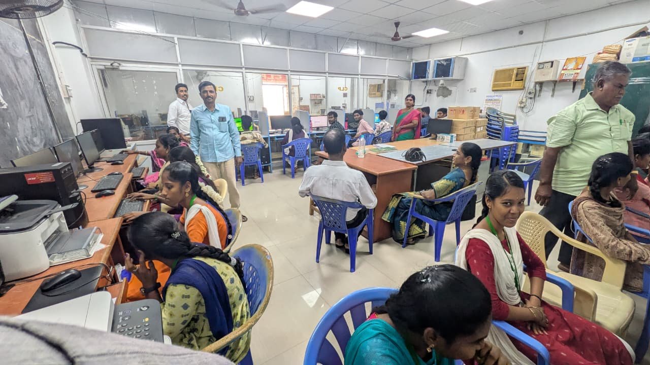 Students and staff using the CLP computer laboratory